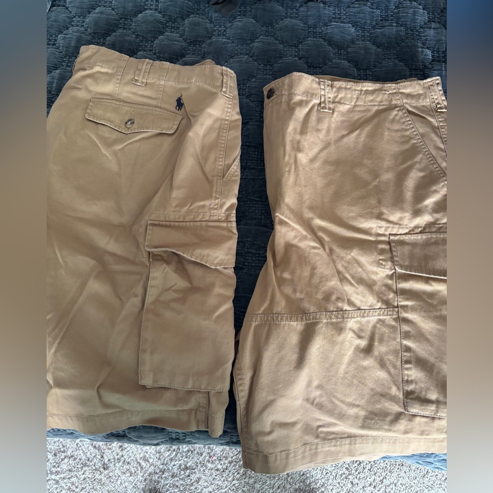 Polo by Ralph Lauren 2 pairs Tan Cargo Shorts 42T